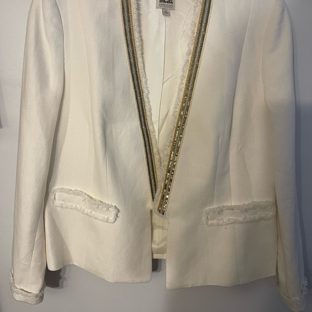 Anne Klein women’s size medium 10 open front blazer